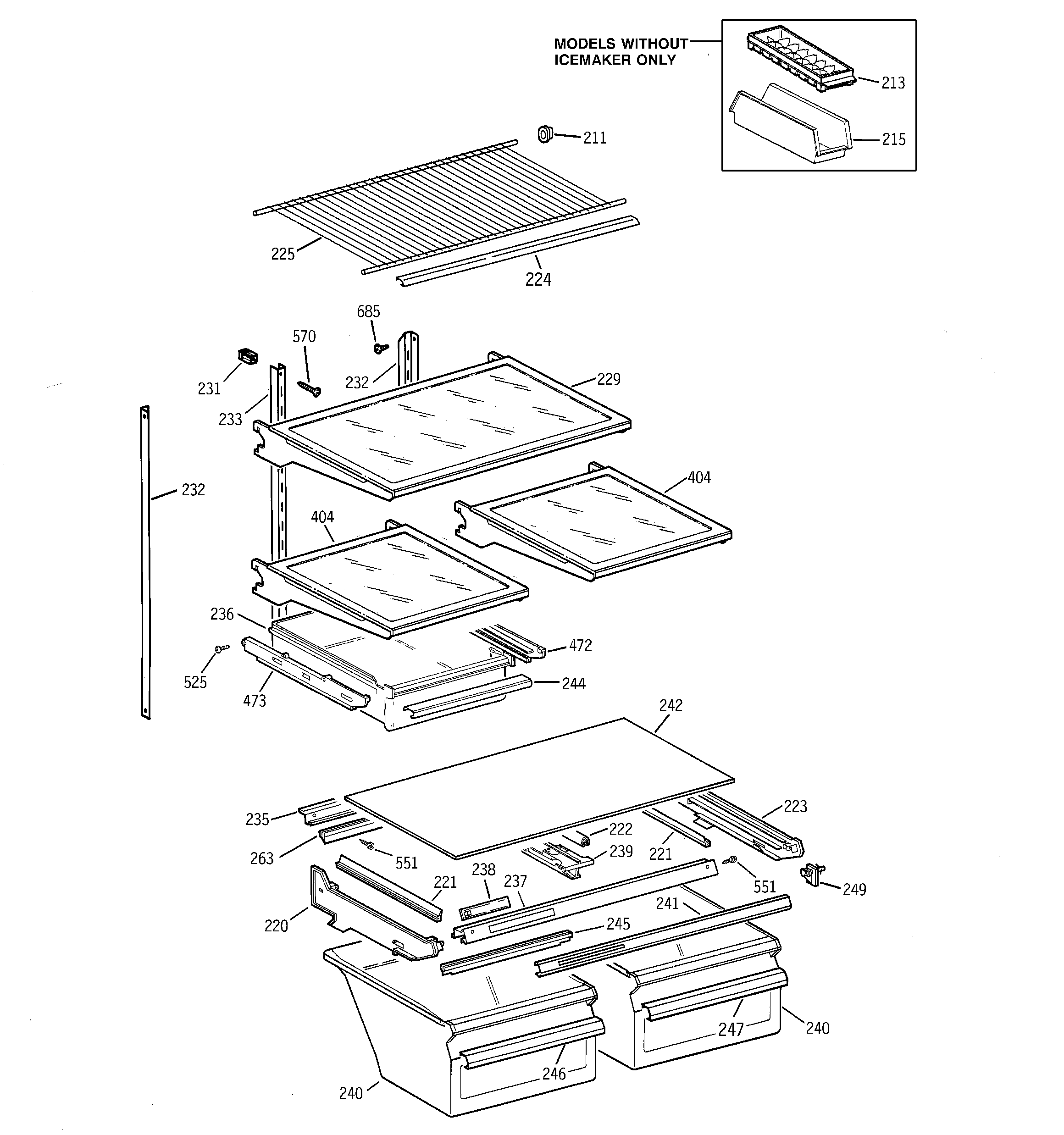 Shelf parts