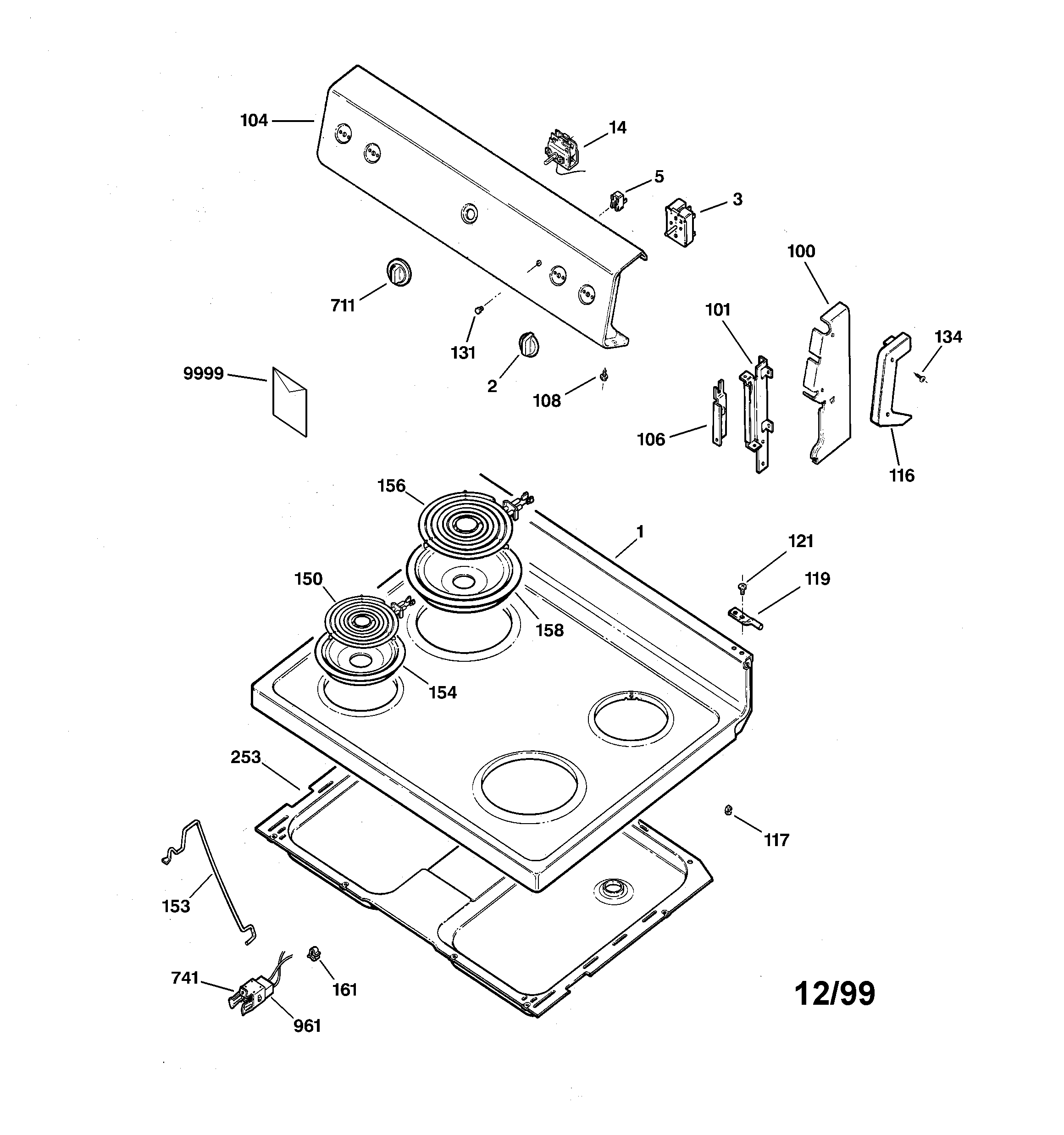 CONTROL PANEL & COOKTOP