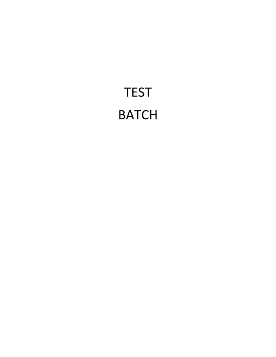 Testbatch