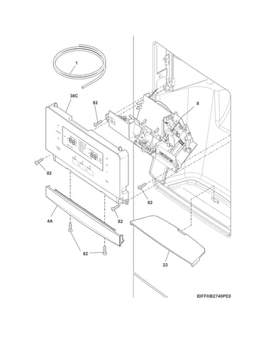 Controls & ice dispenser