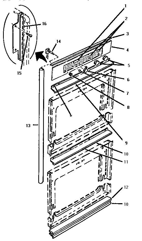 Trims, deflector & control panel