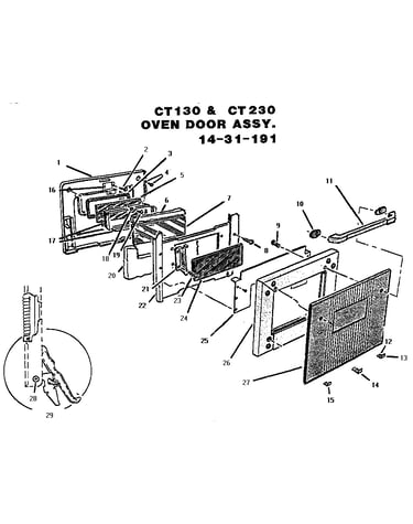 Oven door assembly