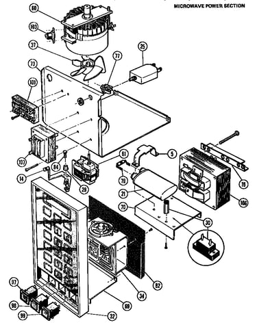 Microwave power section