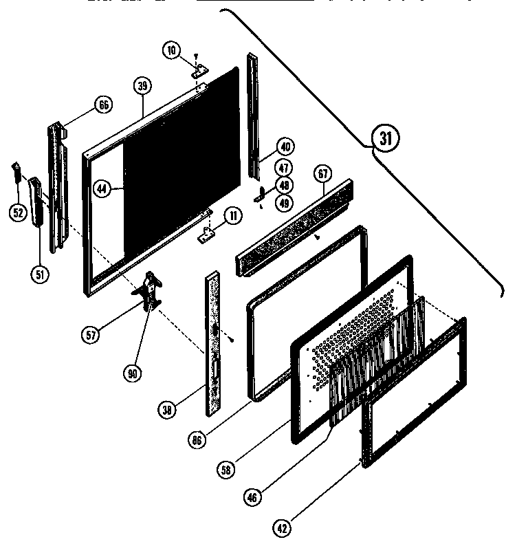 Food cavity door