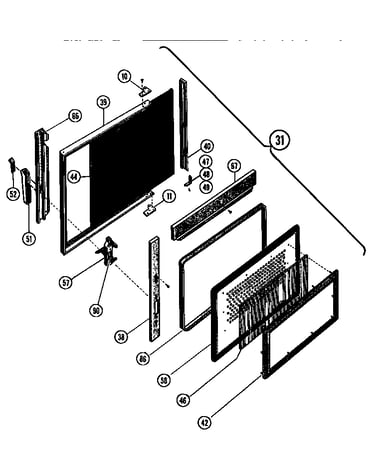 Food cavity door