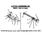 Thermador MSC224 latch assemblies diagram