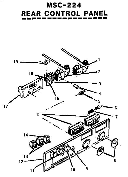 REAR CONTROL PANEL (MSC224)