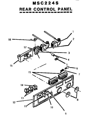 Rear control panel