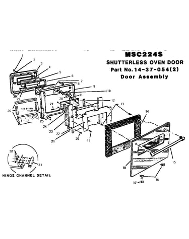 Shutterless oven door