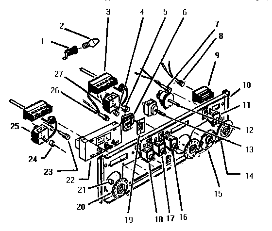 Control panel, rear