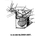 Thermador CMT231-01 blower assembly diagram