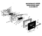 Thermador CMT231-01 microwave oven door assembly, upper diagram