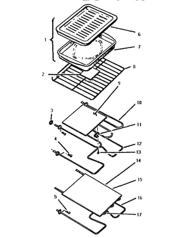 Rack, elements & pan assembly