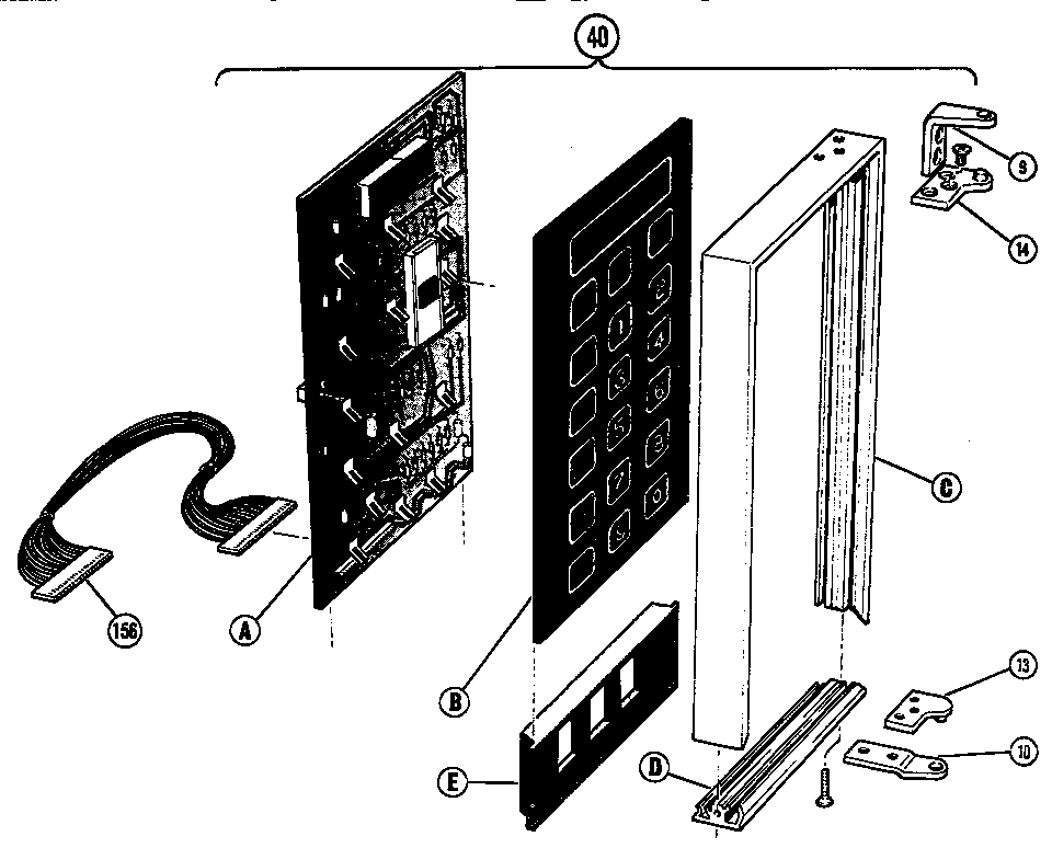 MICROWAVE POWER COMPARTMENT DOOR