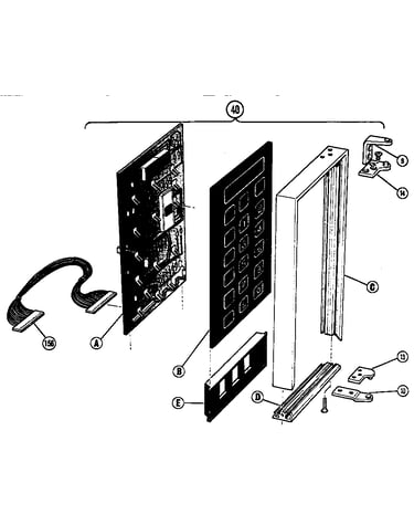 Microwave power compartment door