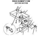 Thermador GG12M solid element, bottom section (e12m) diagram
