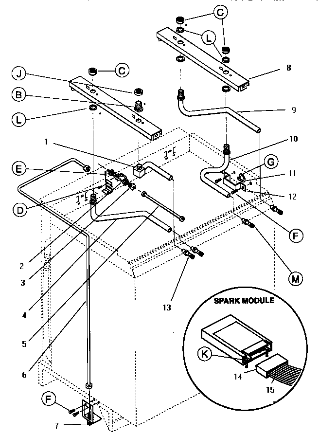 Burner box--gas