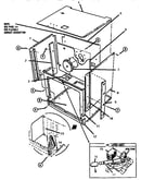 Oven body assembly, front view