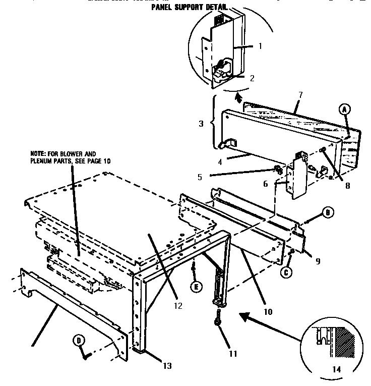 Base and toeplate assemblies, rear view