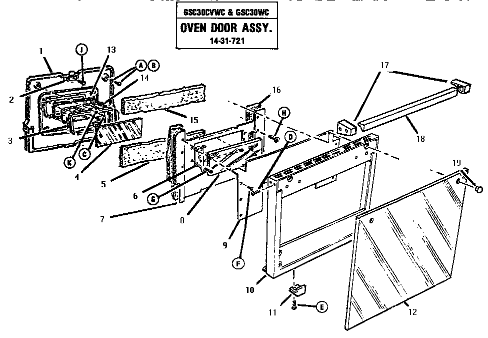 OVEN DOOR ASSEMBLY