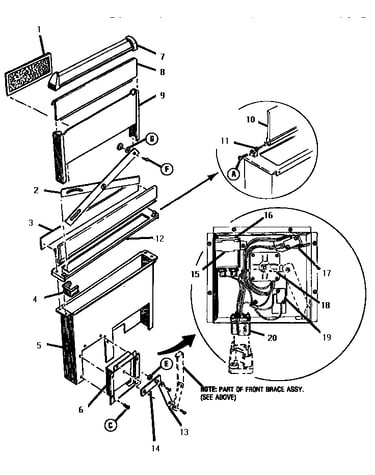 Snorkel assembly, rear view
