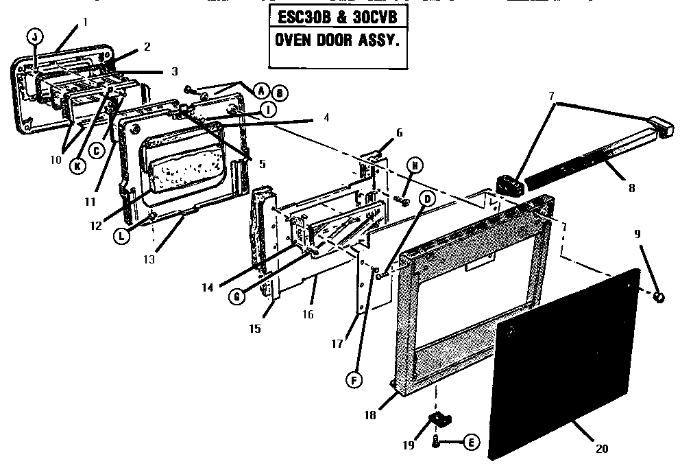 Oven door assembly