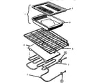 Thermador ESC30B racks, elements & pan assembly diagram