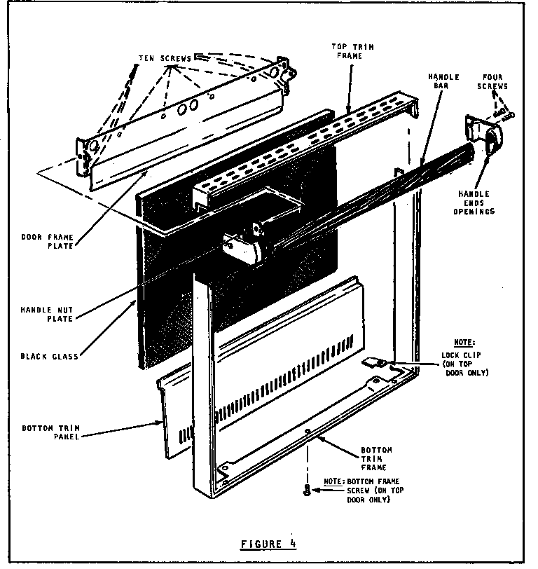 Door front disassembly