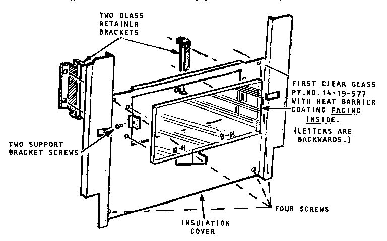 Inner oven door
