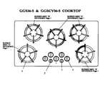 Thermador GGS36W ggs365 and ggscv365 cooktop (ggs365) (ggs365w) diagram