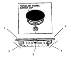 Thermador GGS365W burner caps assembly (ggs30) (ggs30w) (ggs36) (ggs365) (ggs365w) (ggs36w) diagram