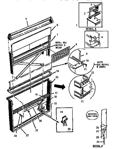 Backguard section