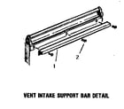 Thermador SGT3001 vent intake support bar diagram