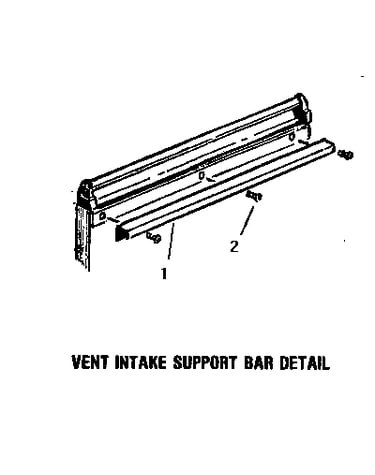 Vent intake support bar