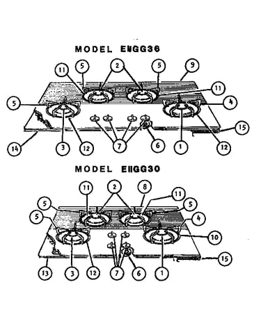 Eiigg cooktops (eiigg30) (eiigg36)