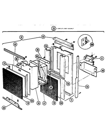 Complete door assembly