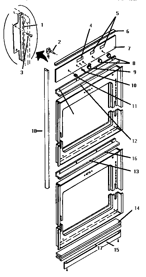 Trims, deflector and control panel
