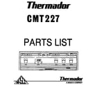 Thermador CMT227 cover page diagram