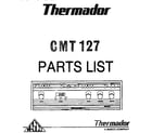Thermador CMT127 cover page diagram