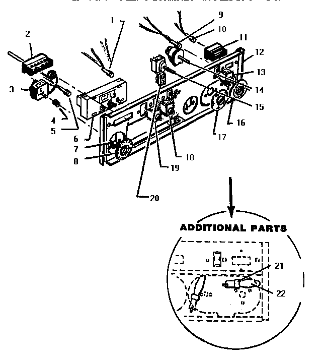 Rear control panel