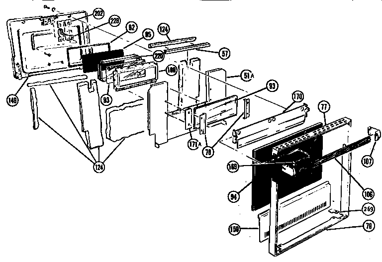 Cmt2bg-sd shutterless door for microwave oven