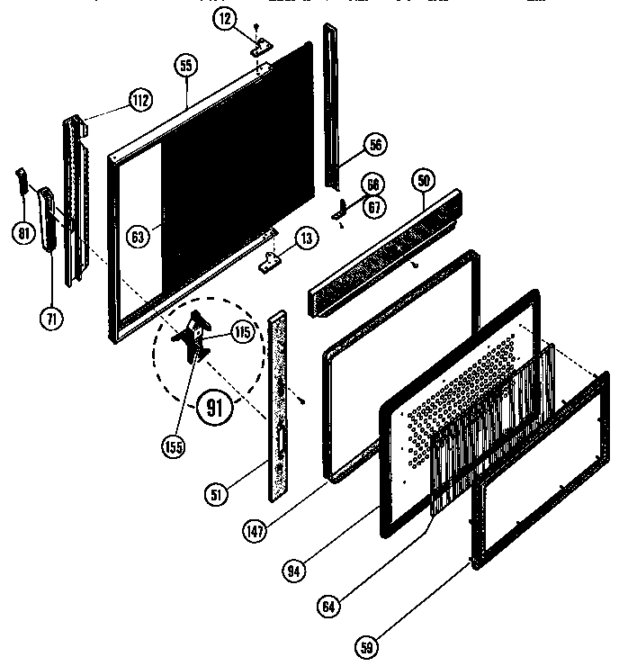 FOOD CAVITY DOOR