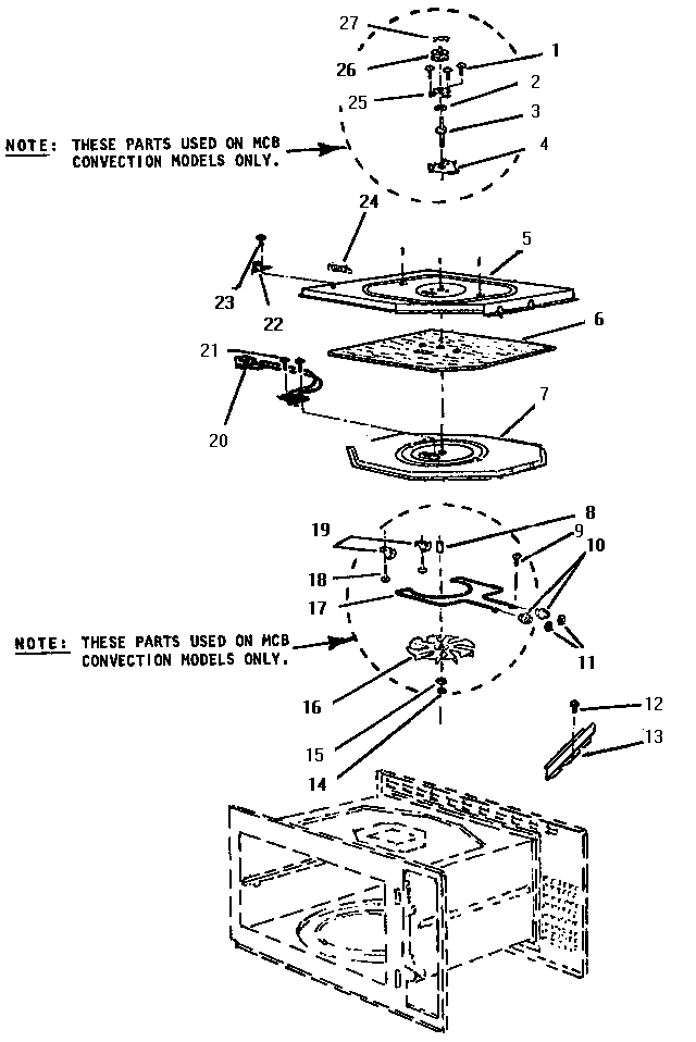 Food cavity top