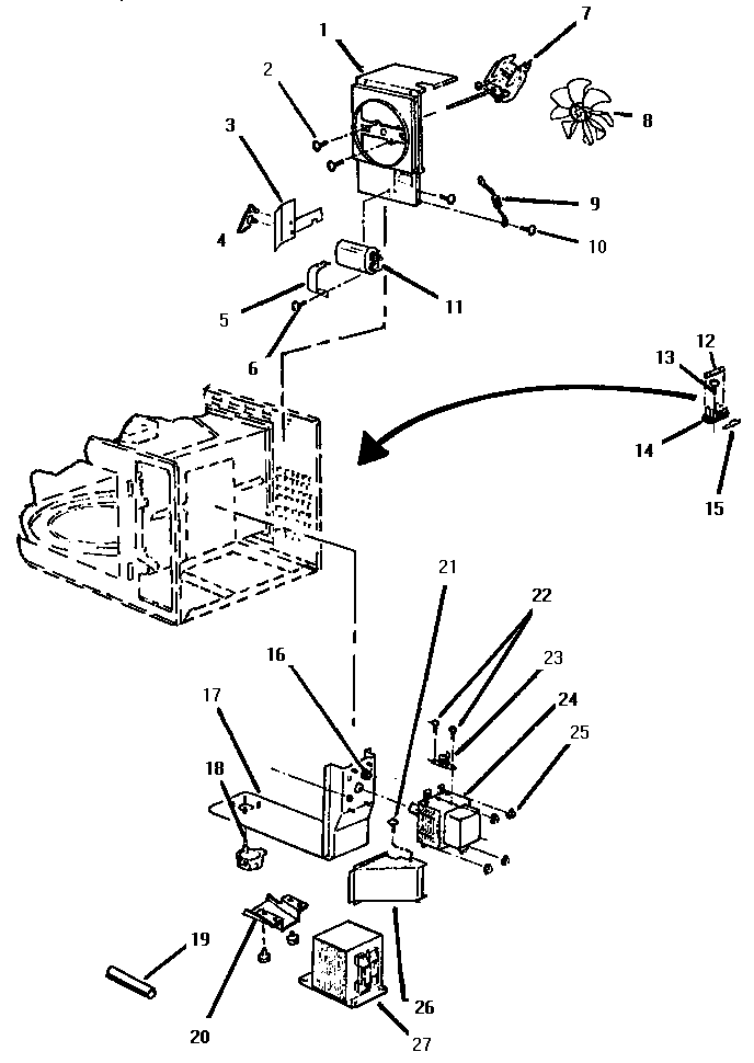 High voltage parts, right side