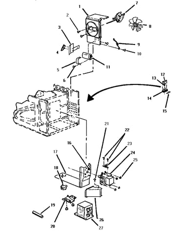 High voltage parts, right side