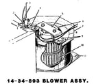 Thermador CMT131 blower assembly diagram