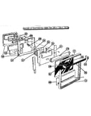 Shutterless door for lower oven