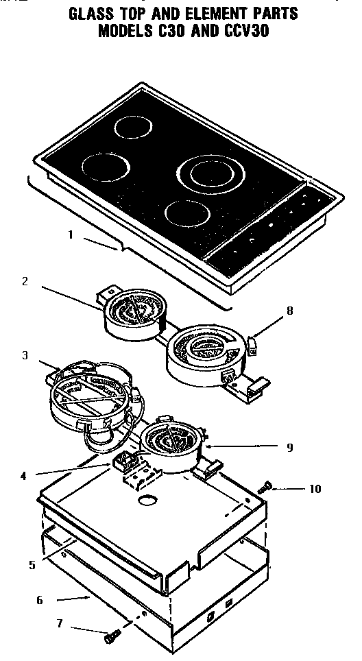 Glass top and elements (c30) (ccv30)