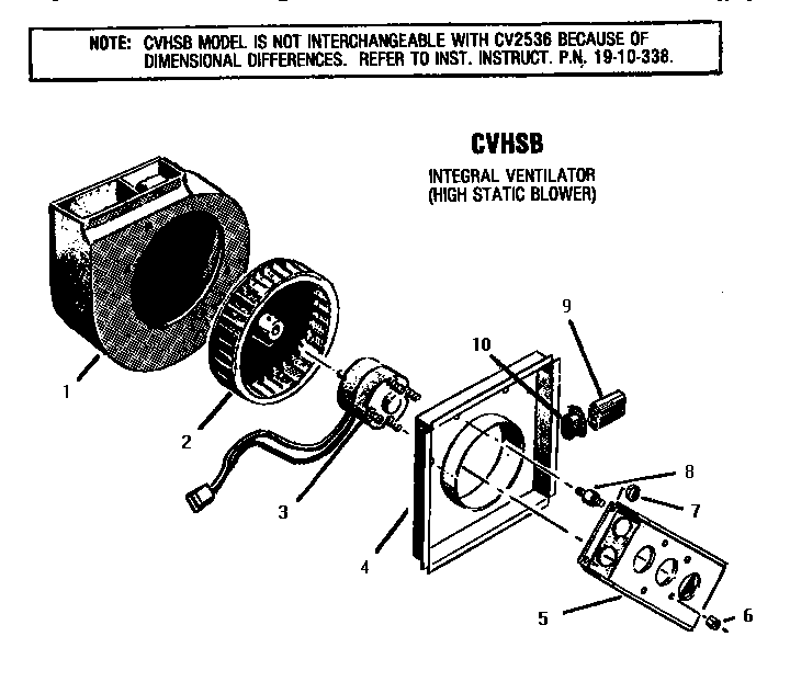 Cvhsb integral ventilator