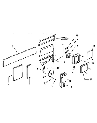 Snorkel & gear box assembly